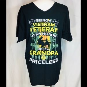 New cotton Inspirational Veteran Grandpa T-shirt SZ XL
